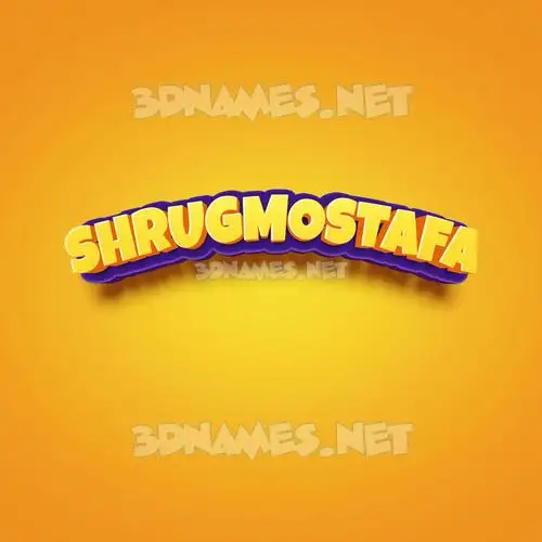 shrugmostafa in Orange Toon style - 3D name wallpaper shrugmostafa in Orange Toon style - 3D name wallpaper