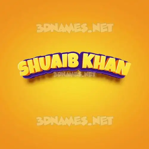 shuaib khan in Orange Toon style - 3D name wallpaper shuaib khan in Orange Toon style - 3D name wallpaper