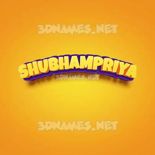 shubhampriya in Orange Toon style - 3D name wallpaper