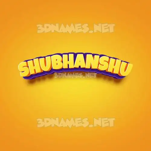 shubhanshu in Orange Toon style - 3D name wallpaper