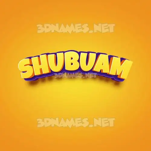 shubuam in Orange Toon style - 3D name wallpaper shubuam in Orange Toon style - 3D name wallpaper