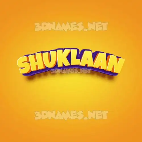 shuklaan in Orange Toon style - 3D name wallpaper