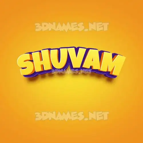 shuvam in Orange Toon style - 3D name wallpaper