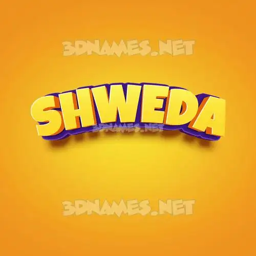 shweda in Orange Toon style - 3D name wallpaper shweda in Orange Toon style - 3D name wallpaper