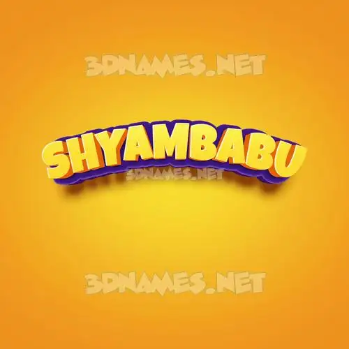 shyambabu in Orange Toon style - 3D name wallpaper