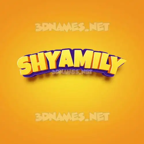 shyamily in Orange Toon style - 3D name wallpaper shyamily in Orange Toon style - 3D name wallpaper
