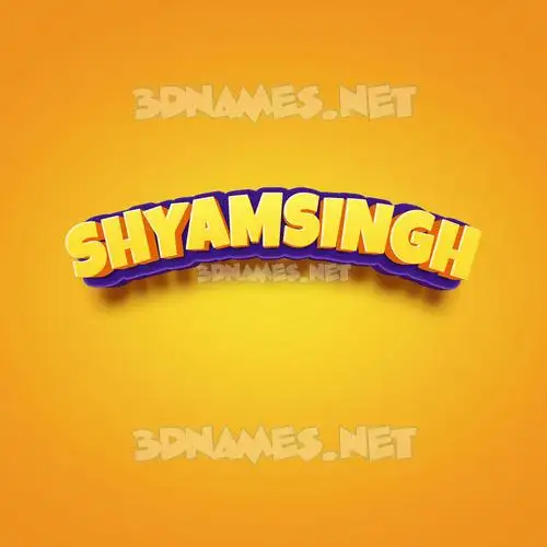 shyamsingh in Orange Toon style - 3D name wallpaper