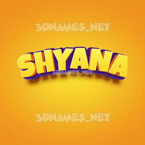 shyana in Orange Toon style - 3D name wallpaper shyana in Orange Toon style - 3D name wallpaper