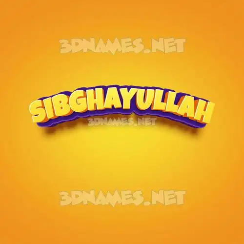 sibghayullah in Orange Toon style - 3D name wallpaper sibghayullah in Orange Toon style - 3D name wallpaper