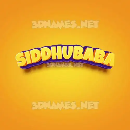 siddhubaba in Orange Toon style - 3D name wallpaper siddhubaba in Orange Toon style - 3D name wallpaper