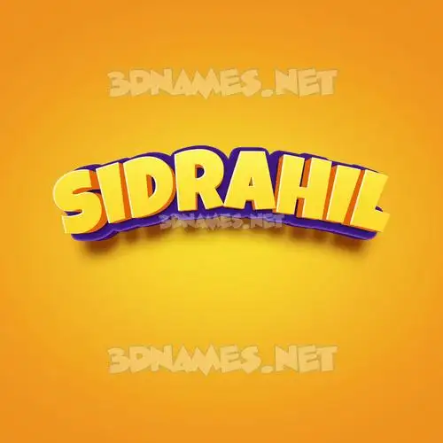 sidrahil in Orange Toon style - 3D name wallpaper sidrahil in Orange Toon style - 3D name wallpaper