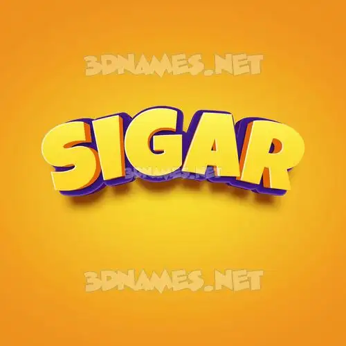 sigar in Orange Toon style - 3D name wallpaper sigar in Orange Toon style - 3D name wallpaper