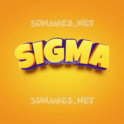 sigma in Orange Toon style - 3D name wallpaper sigma in Orange Toon style - 3D name wallpaper