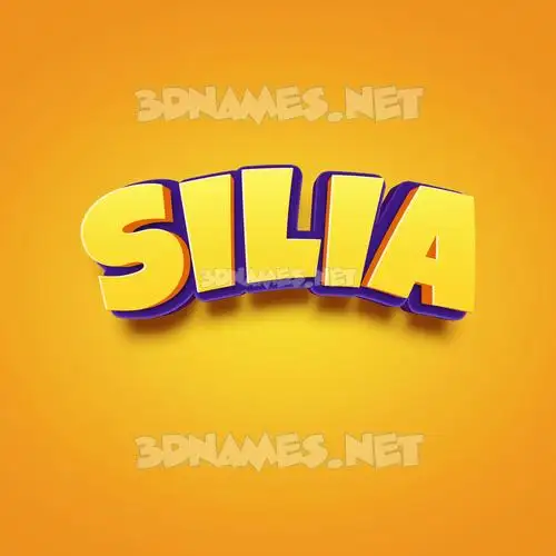 silia in Orange Toon style - 3D name wallpaper silia in Orange Toon style - 3D name wallpaper