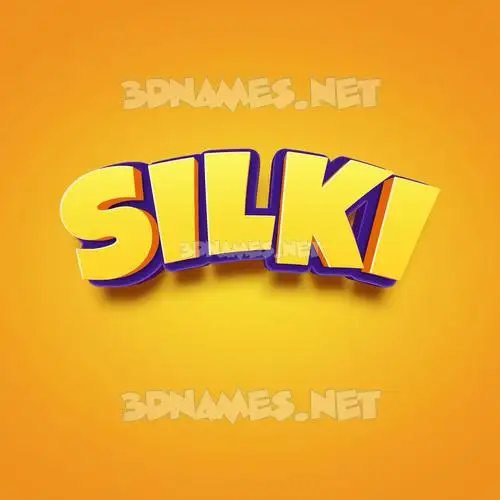 silki in Orange Toon style - 3D name wallpaper silki in Orange Toon style - 3D name wallpaper