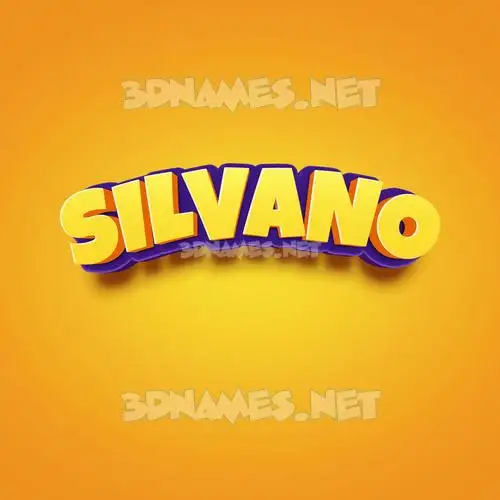 silvano in Orange Toon style - 3D name wallpaper