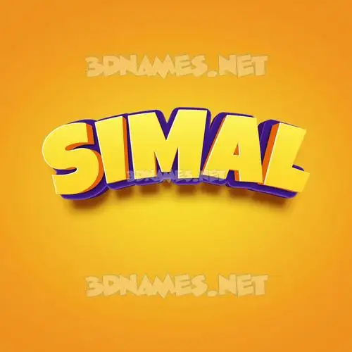simal in Orange Toon style - 3D name wallpaper simal in Orange Toon style - 3D name wallpaper