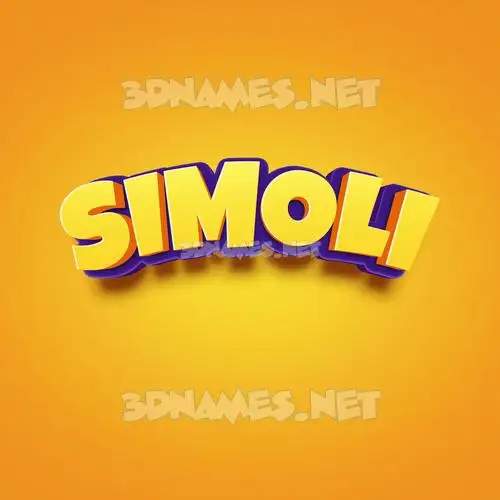 simoli in Orange Toon style - 3D name wallpaper simoli in Orange Toon style - 3D name wallpaper