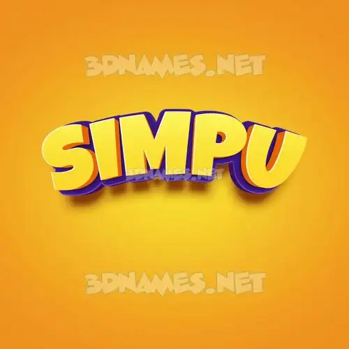 simpu in Orange Toon style - 3D name wallpaper simpu in Orange Toon style - 3D name wallpaper