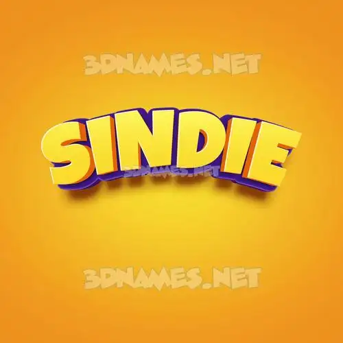 sindie in Orange Toon style - 3D name wallpaper sindie in Orange Toon style - 3D name wallpaper