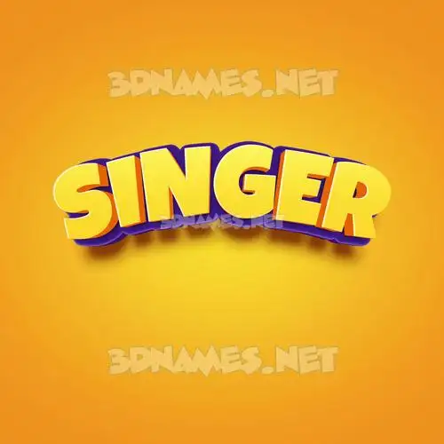 singer in Orange Toon style - 3D name wallpaper singer in Orange Toon style - 3D name wallpaper