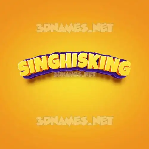 singhisking in Orange Toon style - 3D name wallpaper singhisking in Orange Toon style - 3D name wallpaper