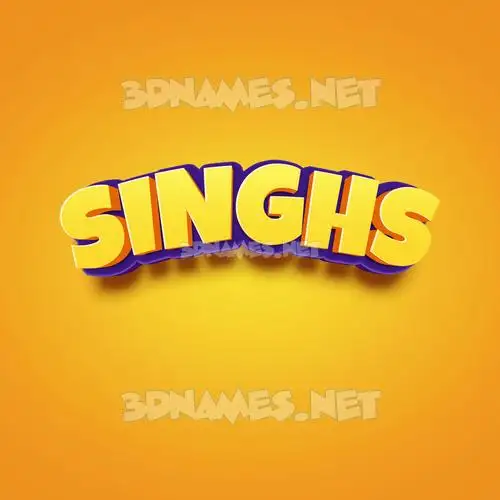 singhs in Orange Toon style - 3D name wallpaper