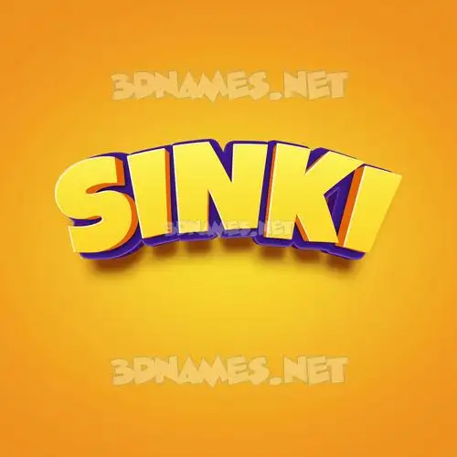 sinki in Orange Toon style - 3D name wallpaper sinki in Orange Toon style - 3D name wallpaper