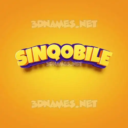 sinqobile in Orange Toon style - 3D name wallpaper sinqobile in Orange Toon style - 3D name wallpaper