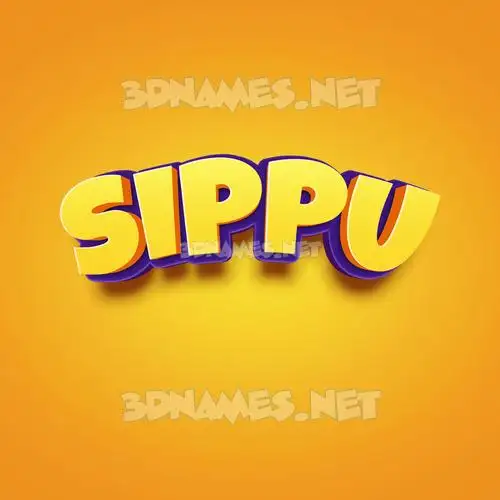 sippu in Orange Toon style - 3D name wallpaper