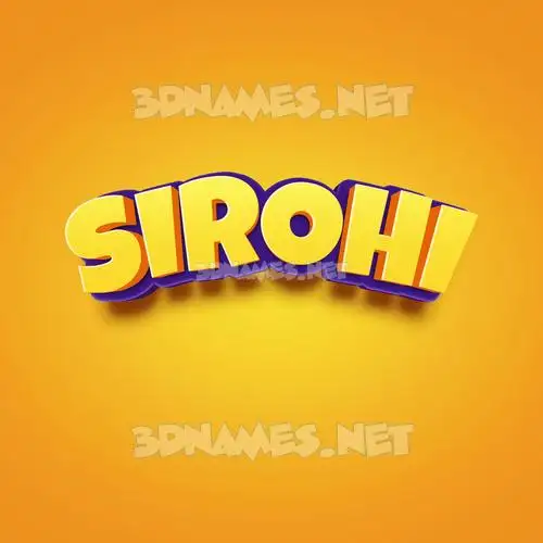 sirohi in Orange Toon style - 3D name wallpaper sirohi in Orange Toon style - 3D name wallpaper