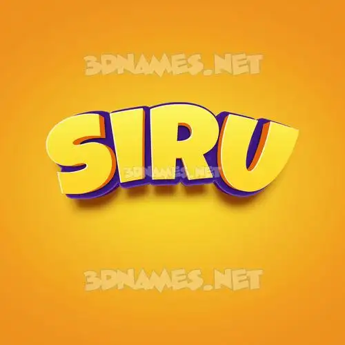 siru in Orange Toon style - 3D name wallpaper siru in Orange Toon style - 3D name wallpaper