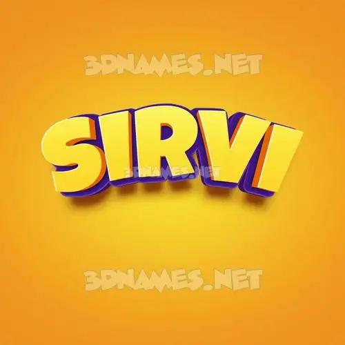 sirvi in Orange Toon style - 3D name wallpaper sirvi in Orange Toon style - 3D name wallpaper