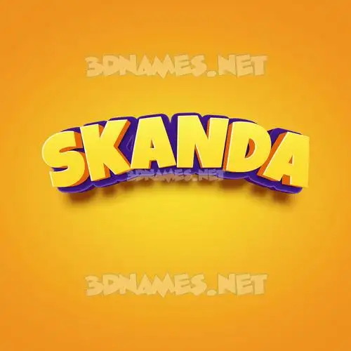 skanda in Orange Toon style - 3D name wallpaper skanda in Orange Toon style - 3D name wallpaper