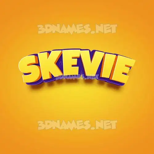 skevie in Orange Toon style - 3D name wallpaper skevie in Orange Toon style - 3D name wallpaper