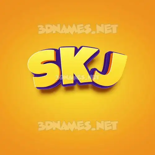 skj in Orange Toon style - 3D name wallpaper skj in Orange Toon style - 3D name wallpaper
