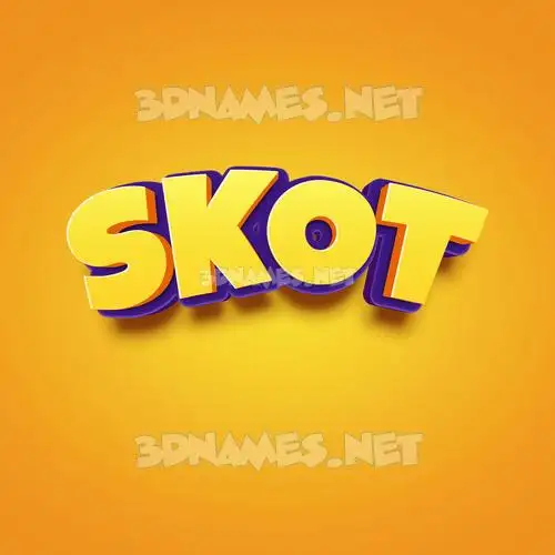 skot in Orange Toon style - 3D name wallpaper skot in Orange Toon style - 3D name wallpaper