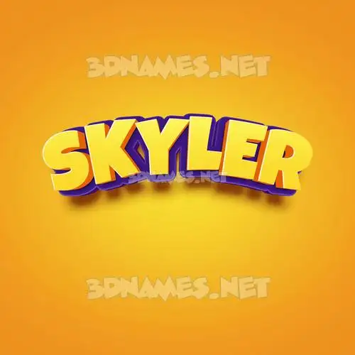 skyler in Orange Toon style - 3D name wallpaper skyler in Orange Toon style - 3D name wallpaper