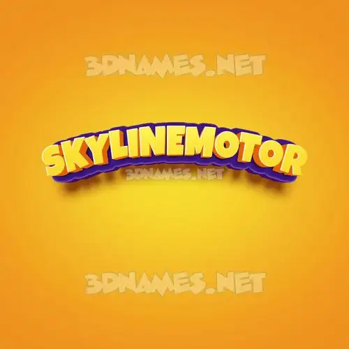skylinemotor in Orange Toon style - 3D name wallpaper skylinemotor in Orange Toon style - 3D name wallpaper