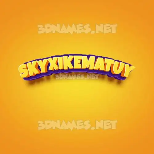 skyxikematuy in Orange Toon style - 3D name wallpaper skyxikematuy in Orange Toon style - 3D name wallpaper