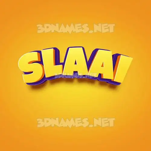 slaai in Orange Toon style - 3D name wallpaper slaai in Orange Toon style - 3D name wallpaper