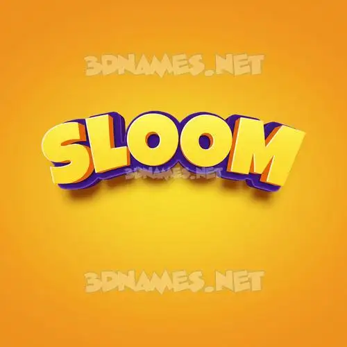 sloom in Orange Toon style - 3D name wallpaper sloom in Orange Toon style - 3D name wallpaper