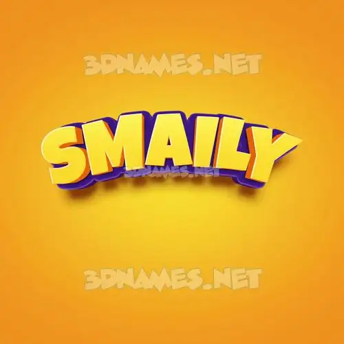 smaily in Orange Toon style - 3D name wallpaper smaily in Orange Toon style - 3D name wallpaper