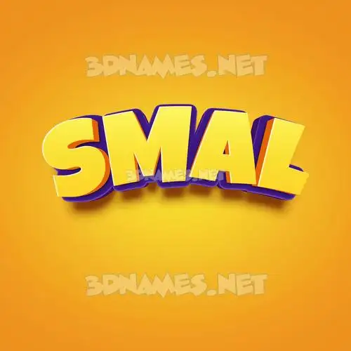 smal in Orange Toon style - 3D name wallpaper
