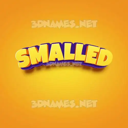 smalled in Orange Toon style - 3D name wallpaper