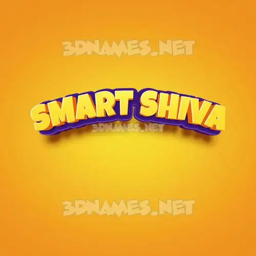 smart shiva in Orange Toon style - 3D name wallpaper smart shiva in Orange Toon style - 3D name wallpaper