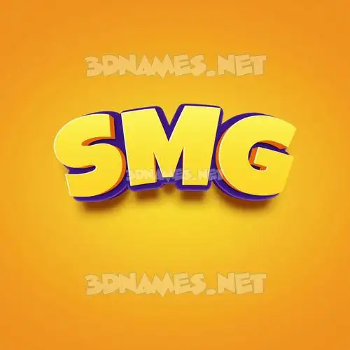 smg in Orange Toon style - 3D name wallpaper smg in Orange Toon style - 3D name wallpaper