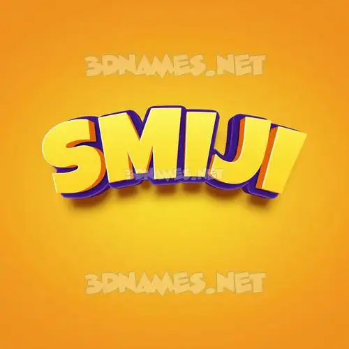 smiji in Orange Toon style - 3D name wallpaper