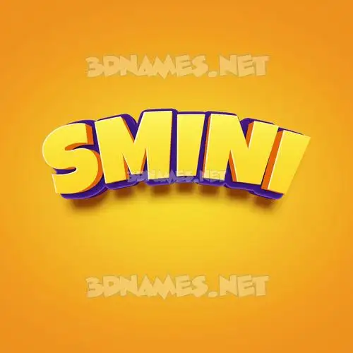 smini in Orange Toon style - 3D name wallpaper smini in Orange Toon style - 3D name wallpaper