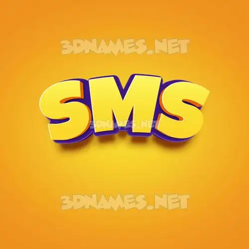 sms in Orange Toon style - 3D name wallpaper sms in Orange Toon style - 3D name wallpaper